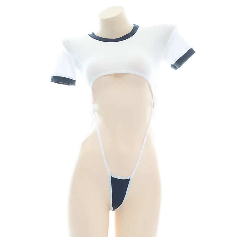 Anime Cosplay Anime - Lingerie sexy estilo body com recortes,