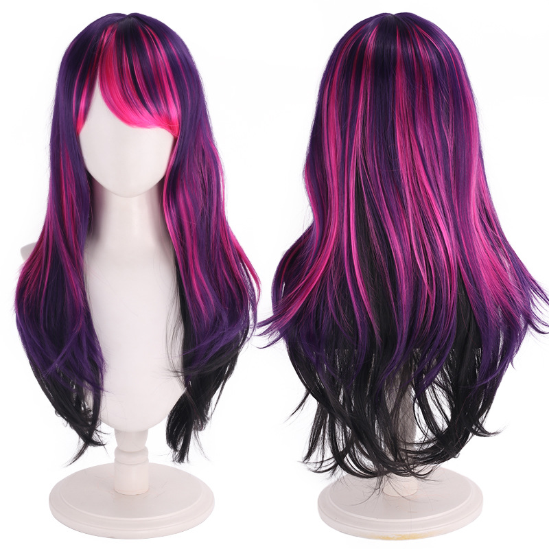 Anime Cosplay Recommendations - Peruca Cosplay Roxa Gradiente com Tiara