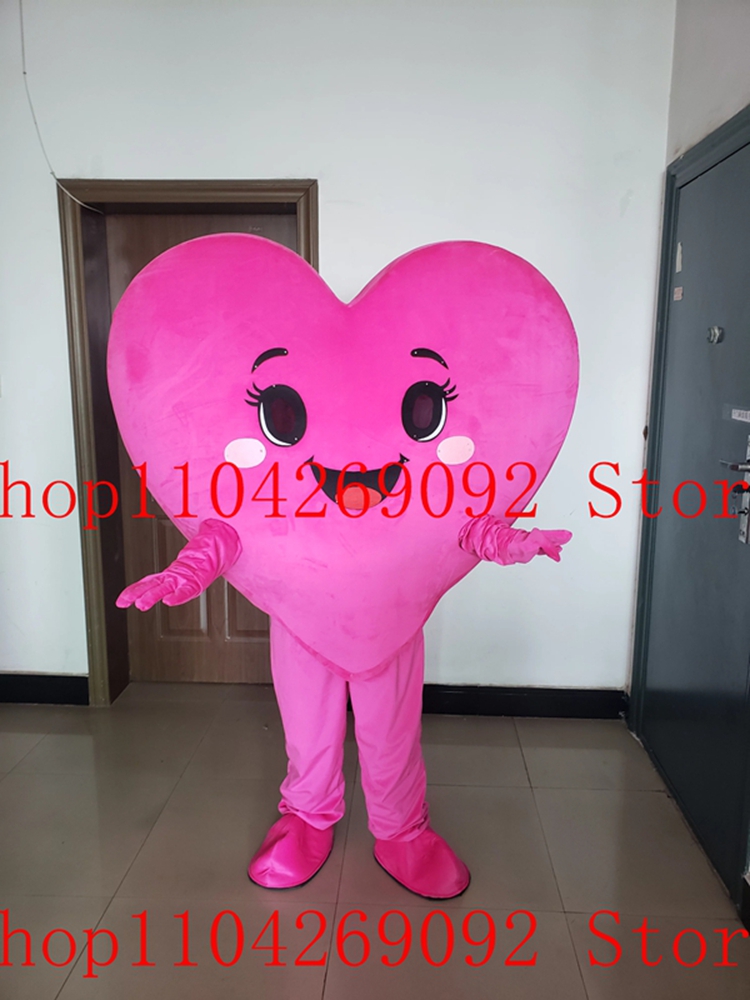 Anime Cosplay Anime - Adorável Fantasia de Mascote Coração Rosa,