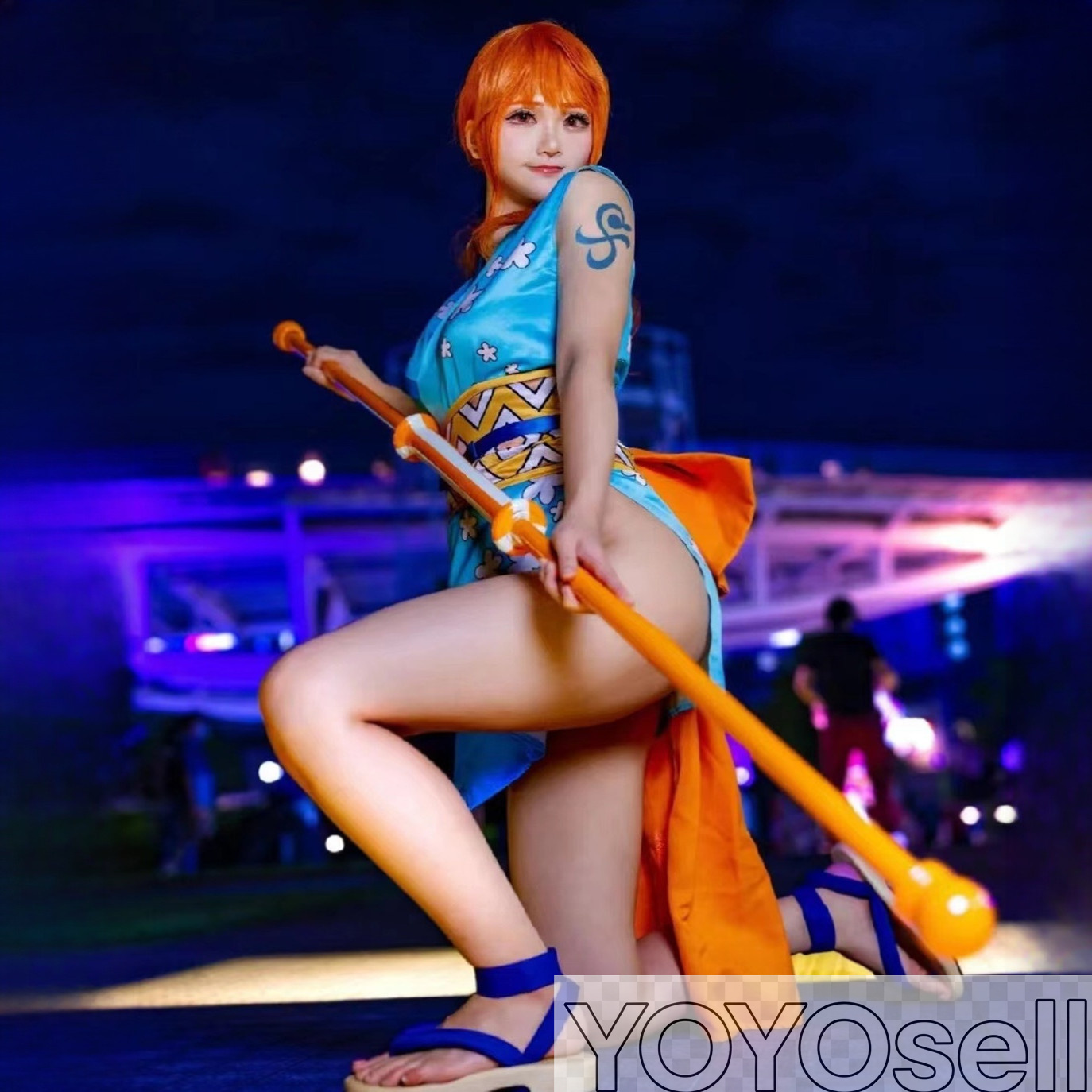 Anime Cosplay Name - Fantasia de Cosplay Estilo Kimono Nami