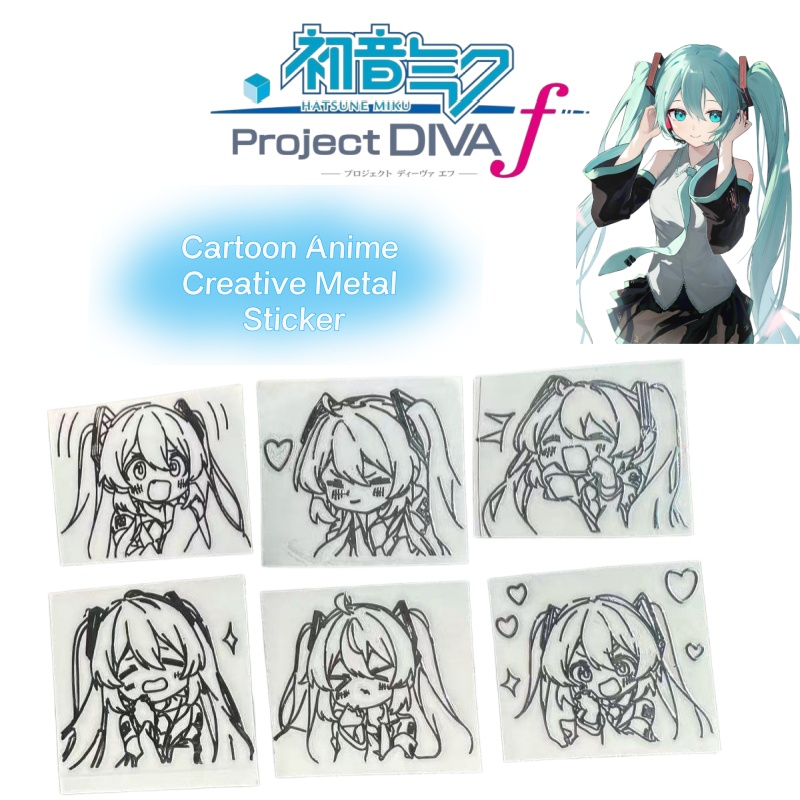 Adesivos metálicos 3D do perso - Cosplay Anime N avaliação e preço