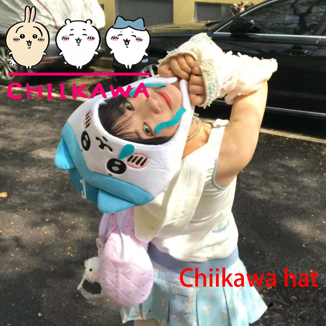 Chapéu Chiikawa Hachiware Usag - Anime Cosplay Girl Photo avaliação e preço