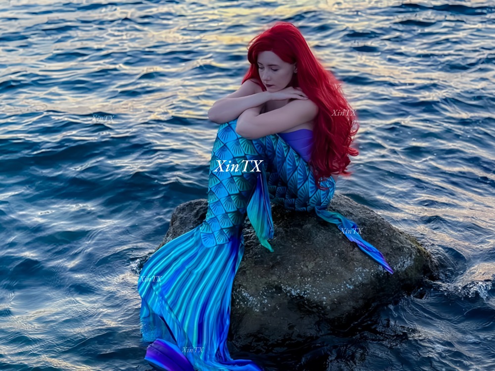 NOVO! Fantasia de Sereia Adult - Anime Cosplay Girl Photo avaliação e preço