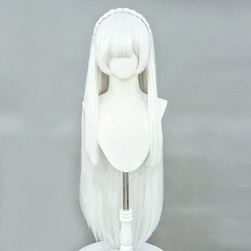 Peruca de cosplay anime re:zer - Cosplay Anime White Hair avaliação e preço