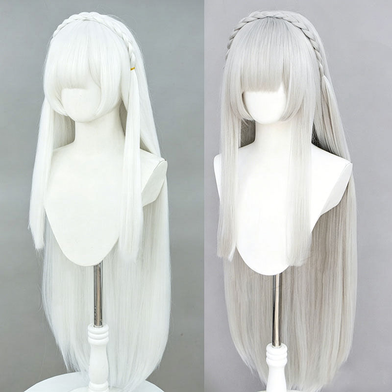 Peruca de cosplay anime re:zer - Cosplay Anime White Hair avaliação e preço