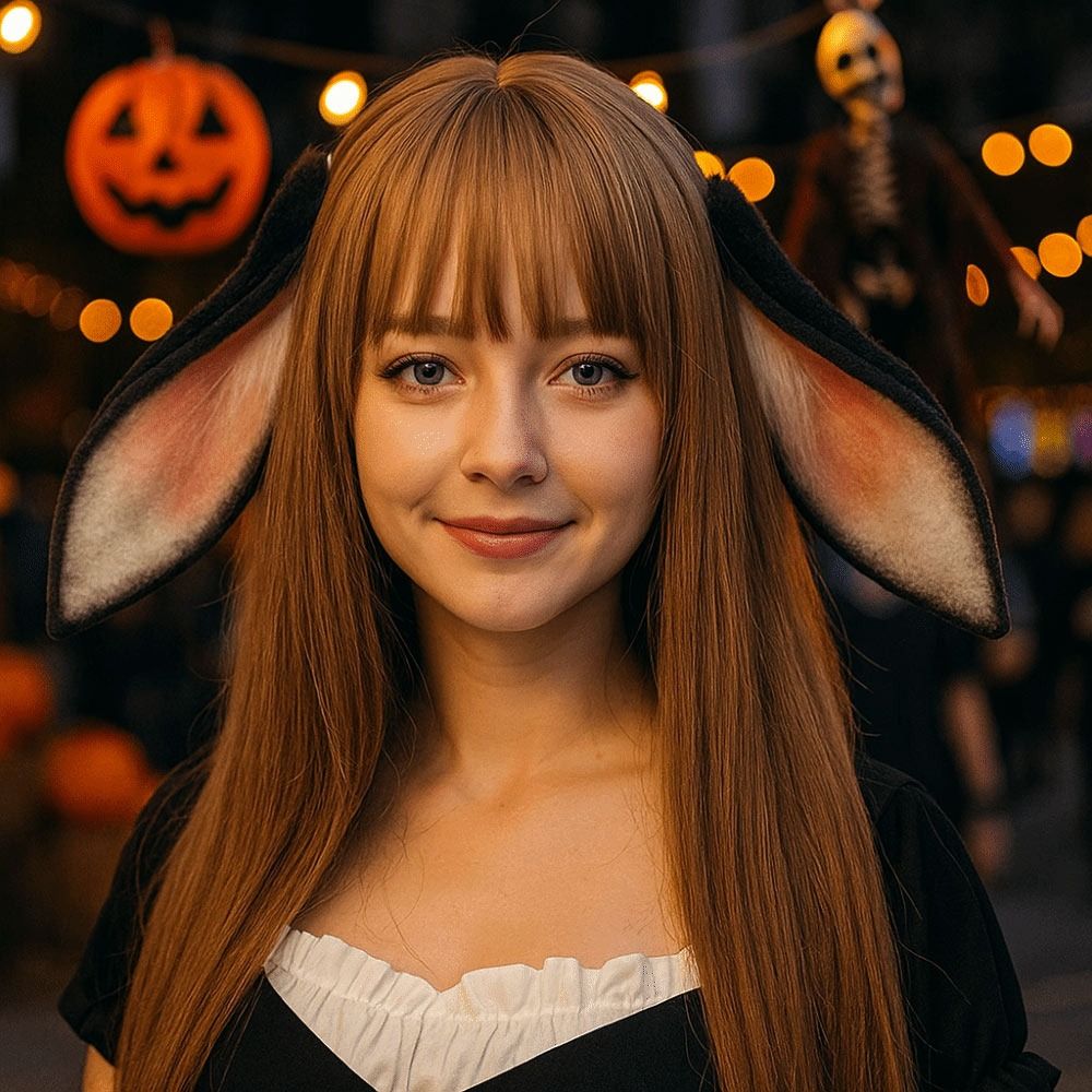Tiara de Orelhas de Coelho Est - Anime Cosplay Girl Photo avaliação e preço