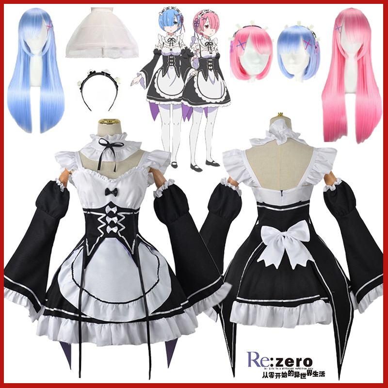 Fantasia de Cosplay Anime Ram  - Anime Cosplay Rem avaliação e preço