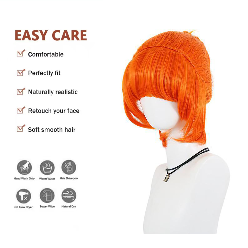 Peruca Cosplay Lucy Wilde/Nami - Anime Cosplay Name avaliação e preço