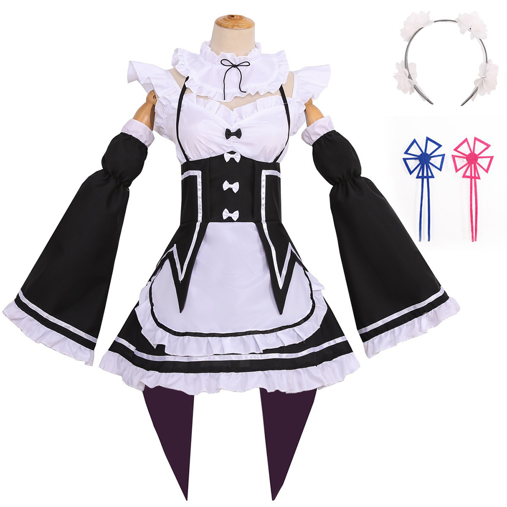 Fantasia de Cosplay Re Zero Ra - Anime Cosplay Rem avaliação e preço