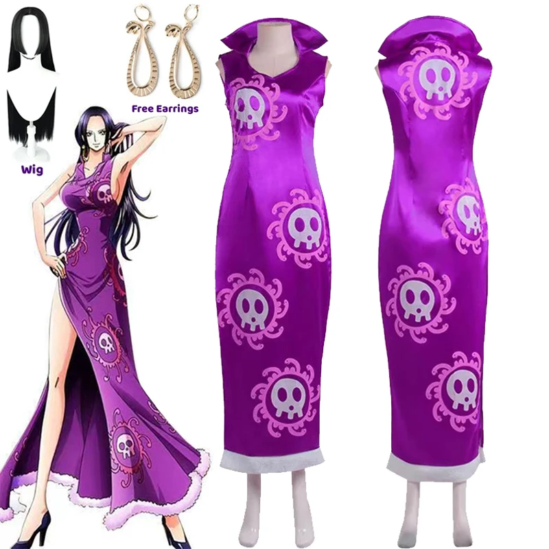 Fantasia Cosplay da Rainha Boa - Anime Cosplay One Piece avaliação e preço